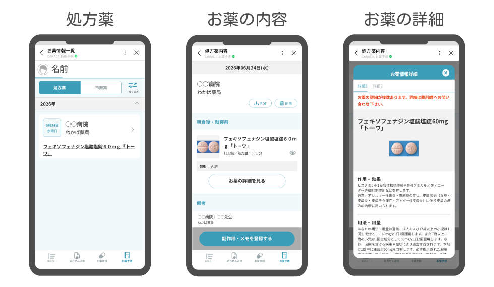 お薬手帳をLINEから見られる